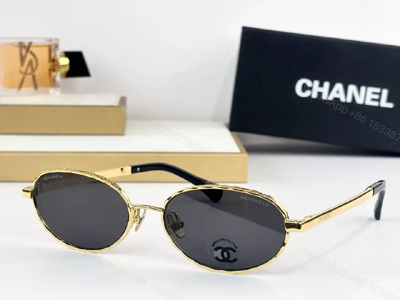 View 2 of Matte Black Round Sunglasses – Designer-Inspired, UV400 Shields