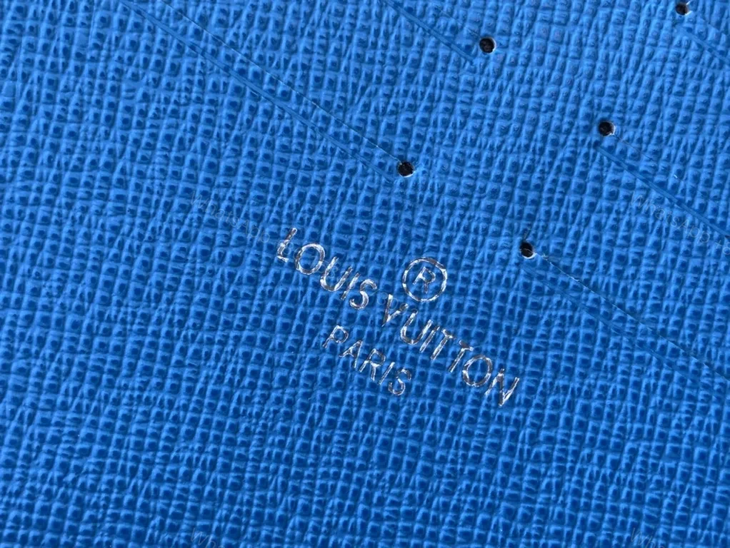 View 8 of Boldly Bright LV Tote: Blue Leather, Monogram Canvas, Structured Edge