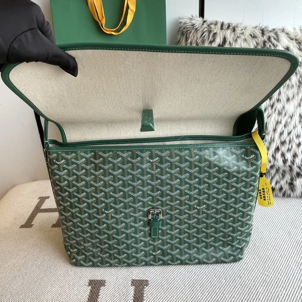 View 7 of 高仿Goyard*Capetien系列CAPETIX郵差包綠色中號免檢版