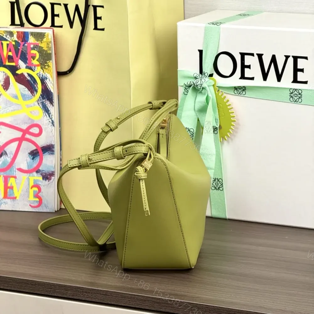 View 5 of 高仿Loewe*Hobo系列4221單肩斜挎包淺苔綠Mini免檢版
