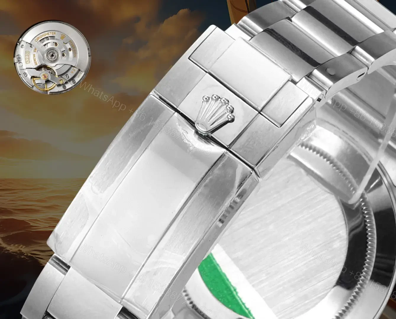 View 9 of Fake Rolex Yacht-Master 37 Rhodium Platinum Bezel 268622-0001