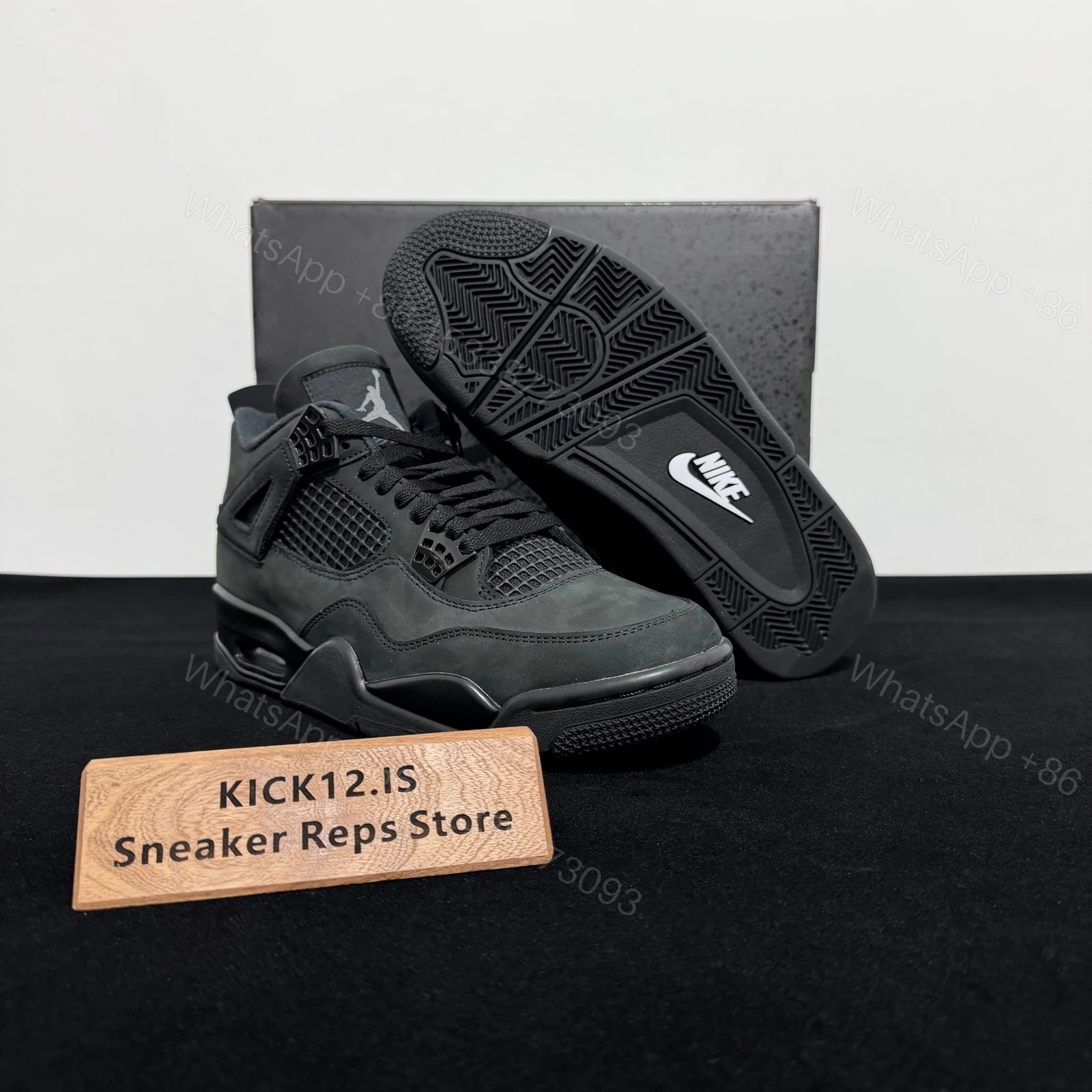 View 3 of Air Jordan 4 Retro Black Cats 2025 Reps