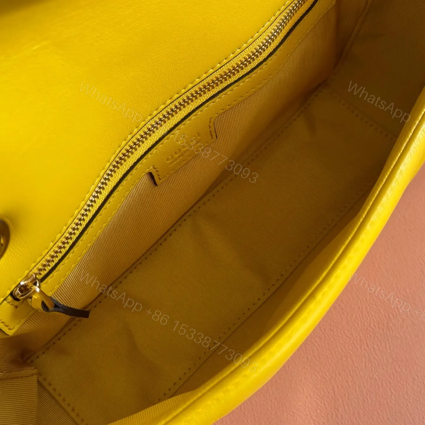 View 4 of GUCCI GG MARMONT BAG 26 IN YELLOW LAMBSKIN