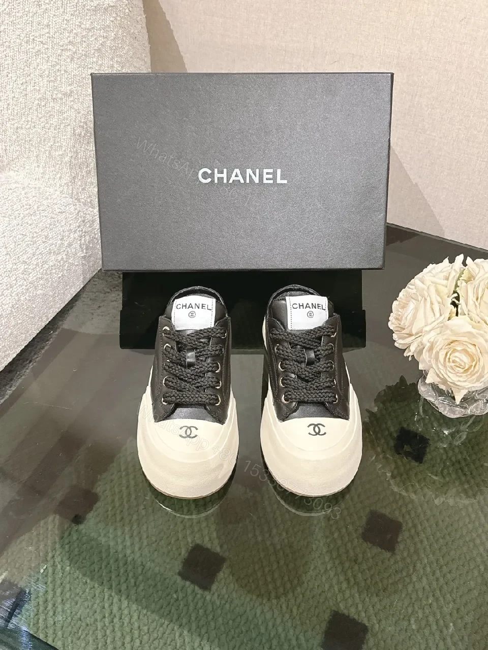 View 7 of Chic Leather Chunky-Sole Sneakers: Luxe Everyday Comfort