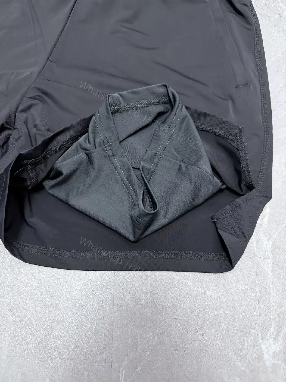 View 8 of Sporty Luxe Black Shorts with Subtle Luxury Details