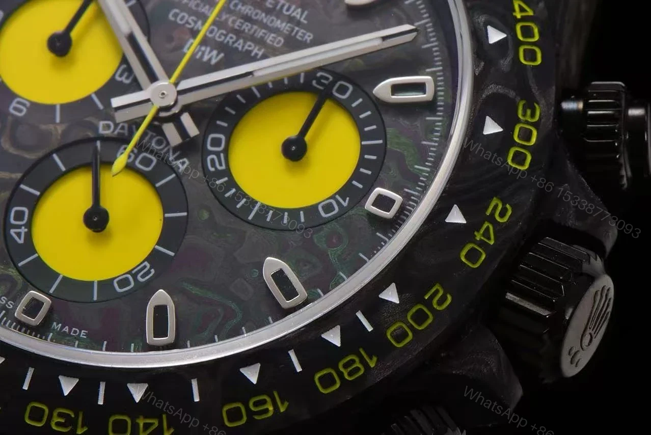 View 8 of Replica DiW Rolex Cosmograph Daytona All Carbon Yellow Edition