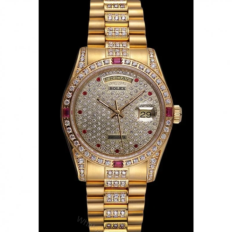 View 2 of Superclone Rolex Day-Date Diamond Dial 621614 37 mm