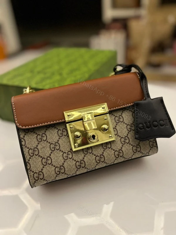 View 10 of FIRST COPY Gucci padlock shoulder bag