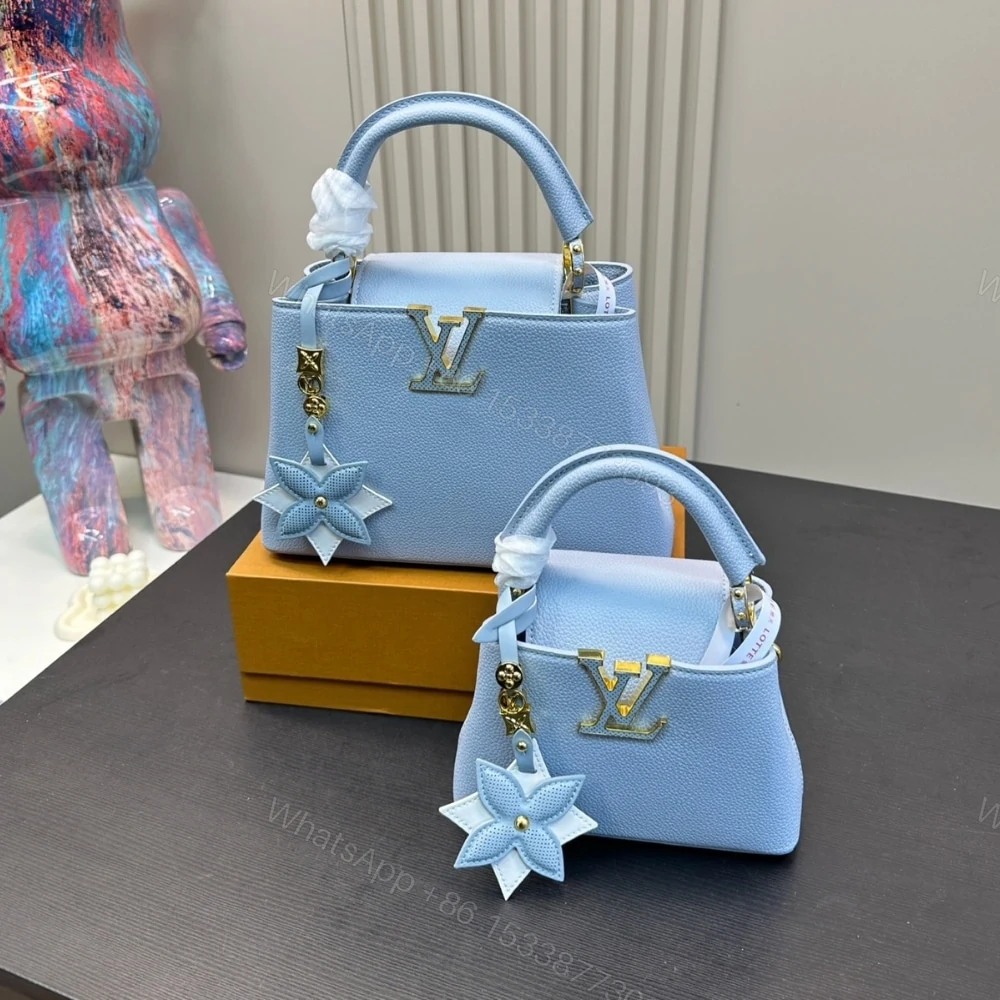 View 3 of LOUIS VUITTON CAPUCINES MINI BAG BLUE BLEACH 20CM M21303