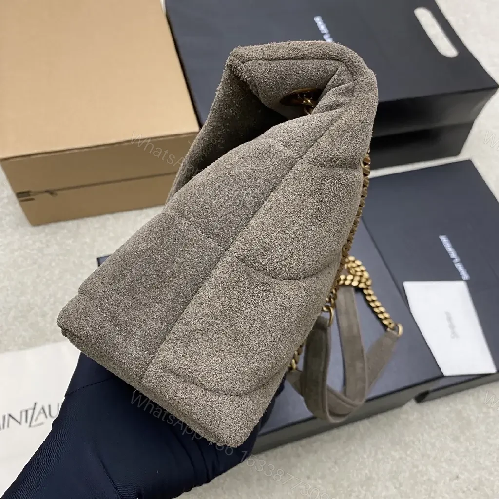 View 5 of Velvet Quilted Shoulder Bag, Gold Hardware, Timeless Chic