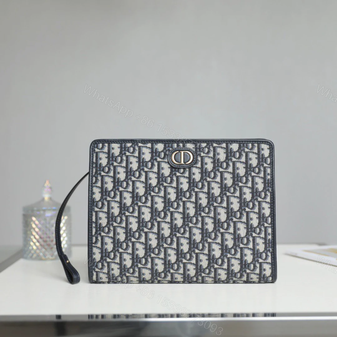 Clutch Dior 30 Montaigne Pouch Canvas Siêu Cấp 26cm — view 1
