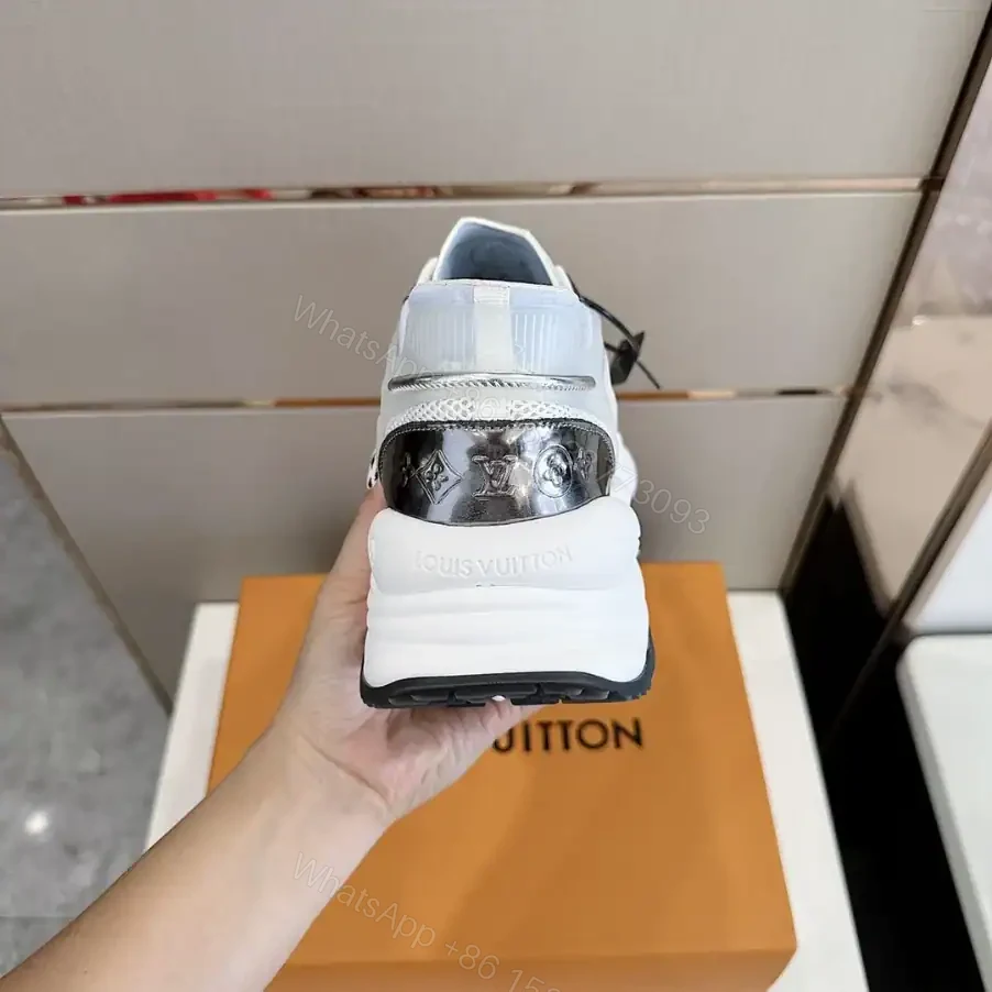 View 6 of LOUIS VUITTON RUN 55 SNEAKERS IN WHITE AND BLUE – LSVT356