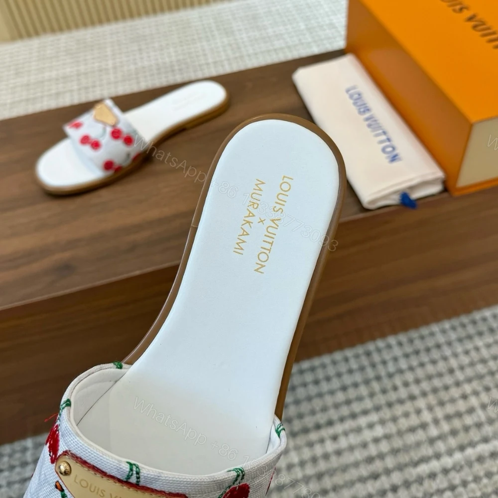 View 5 of LOUIS VUITTON X TAKASHI MURAKAMI LILY FLAT MULE WHITE 1AHM43