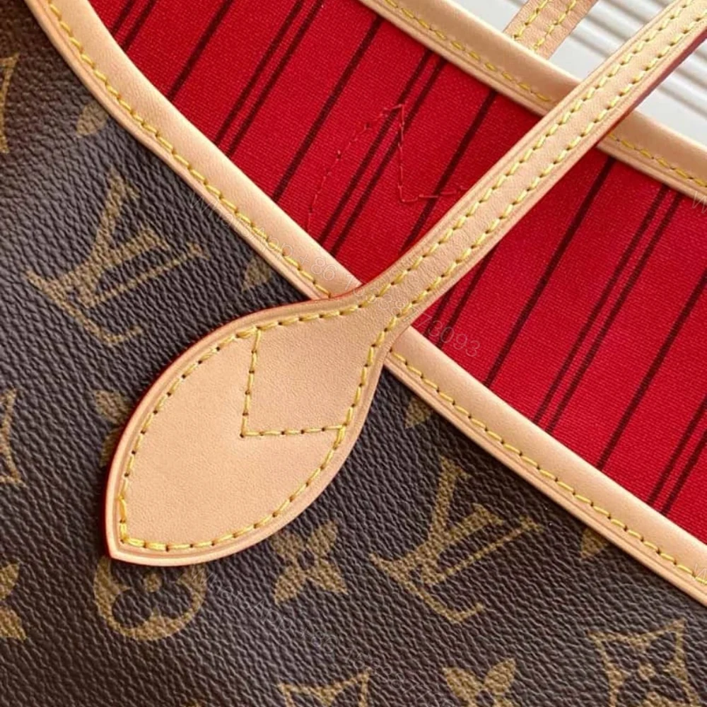 View 5 of Louis Vuitton Neverfull Bandoulière Inside Out MM Monogram Rouge Sari 32Cm M12096