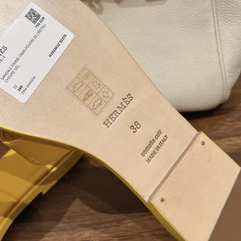 View 2 of Yellow Hermes-Style Sandals: Luxury Everyday Comfort