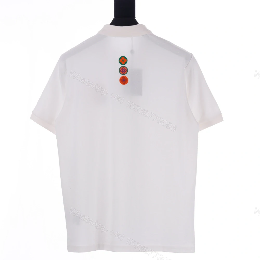 View 2 of 高仿LV*SS23系列1AFR0036彩標刺繡POLO衫白色