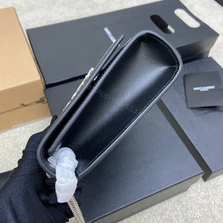 View 6 of Chic Black Leather Wallet on Chain â€” Luxury Day-to-Night