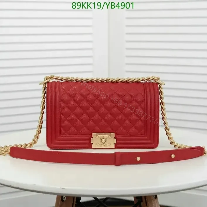 View 19 of Chanel Boy Medium Leather Black Handbag