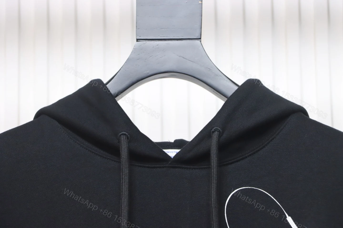 View 4 of Off-white Ink-splashed arrow twill oil painting graffiti hoodie