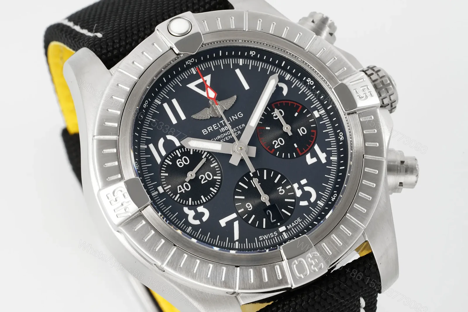 View 2 of Breitling Avenger B01 Chronograph 45 Stainless Steel Anthracite Black Strap – Folding AB01821A1B1X2
