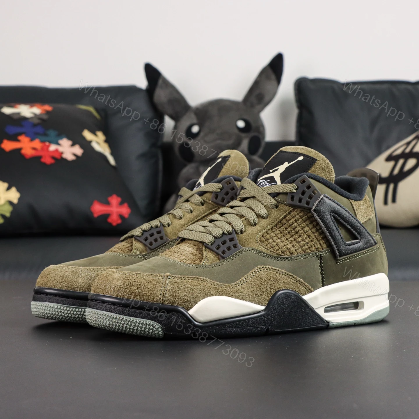 View 8 of Air Jordan 4 Retro SE Craft Medium Olive Reps