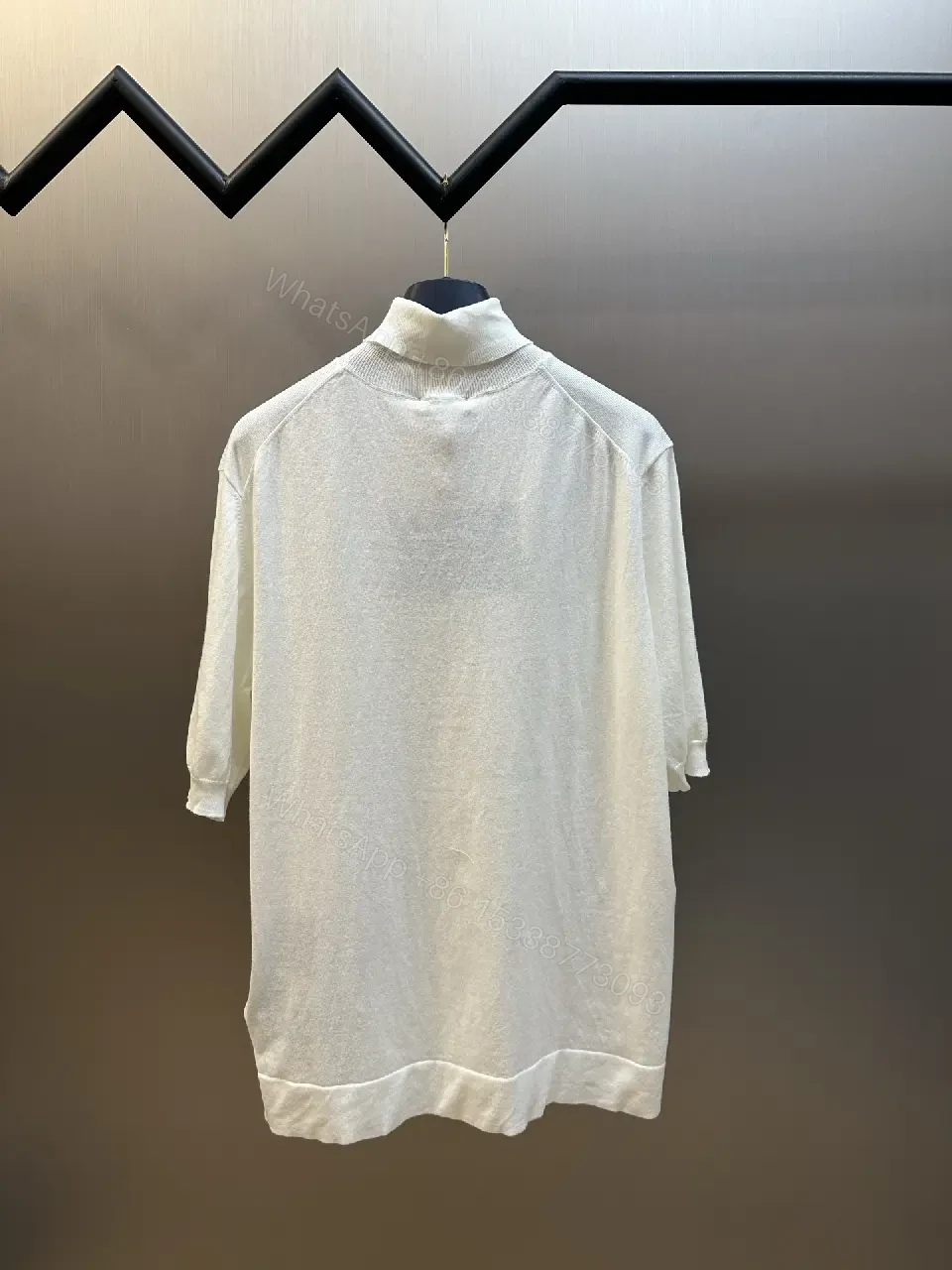 View 5 of Off-White Knit Roll-Neck Tunic: Luxe Casual Elegance
