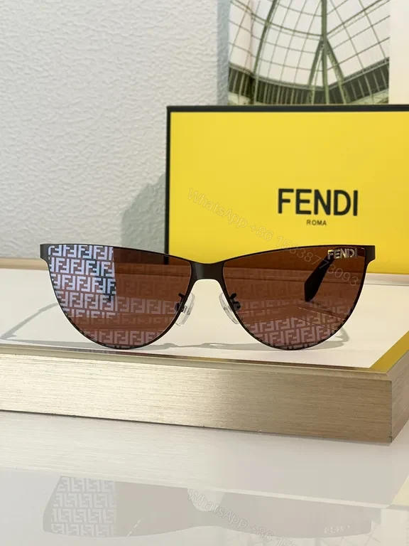 View 8 of Fendi Monogram Shield Sunglassesâ€”Lux Comfort, UV400 Protection