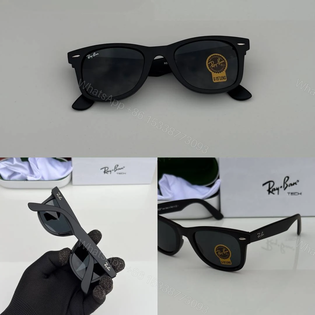 View 2 of First Copy Ray-Ban 2140 Matte Black Sunglasses Premium Glass Quality UV Protected