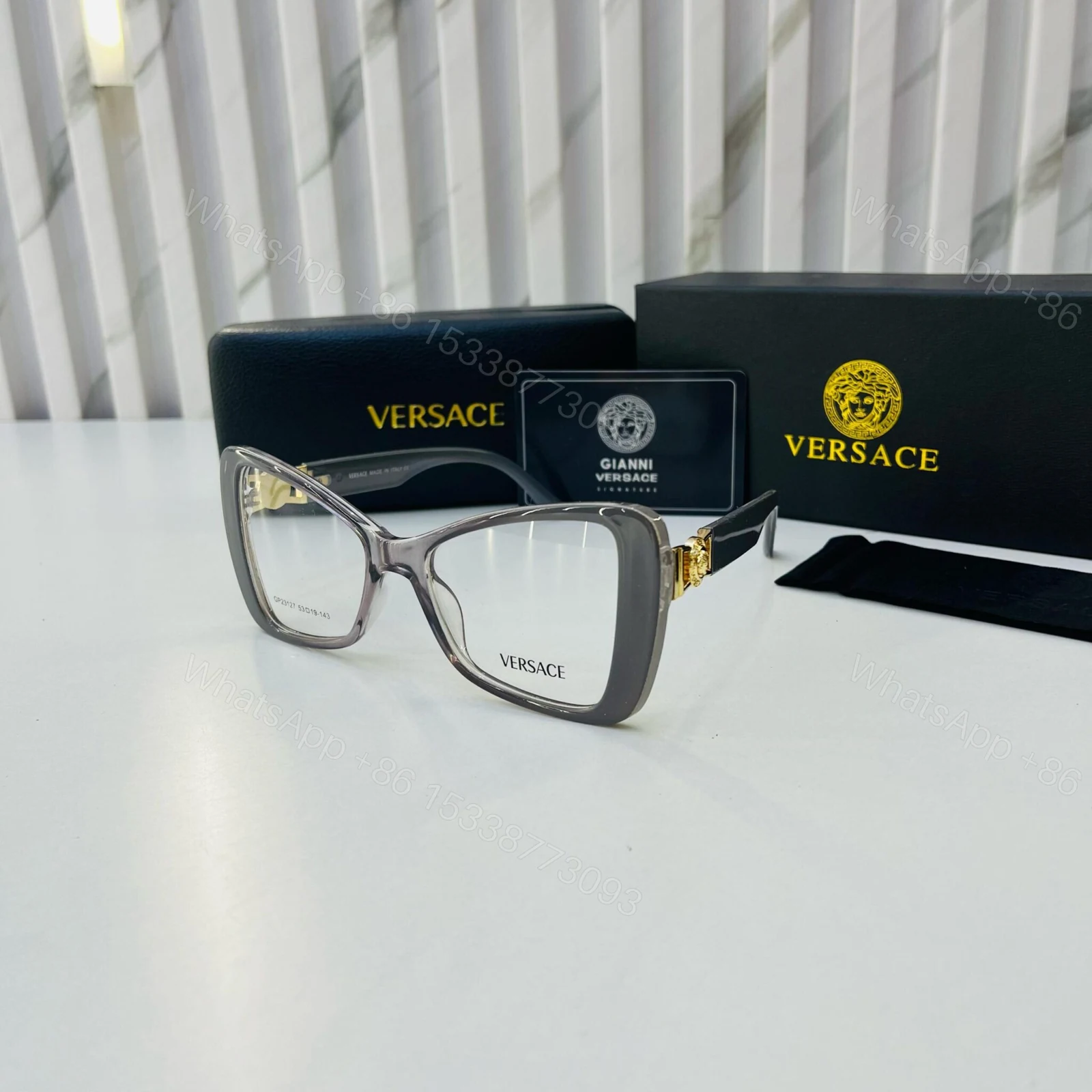 View 2 of Versace Eyeglass C08E03-16 UV Protection One Size