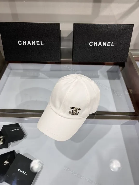 View 8 of Minimalist Chanel-Inspired Cap: White/Charcoal, Casual Luxe