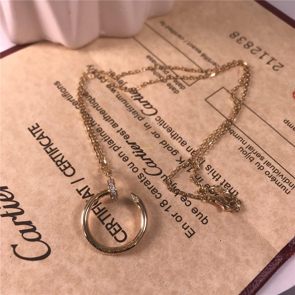 View 2 of Cartier Yellow Gold Juste Un Clou Pendant Necklace Diamonds