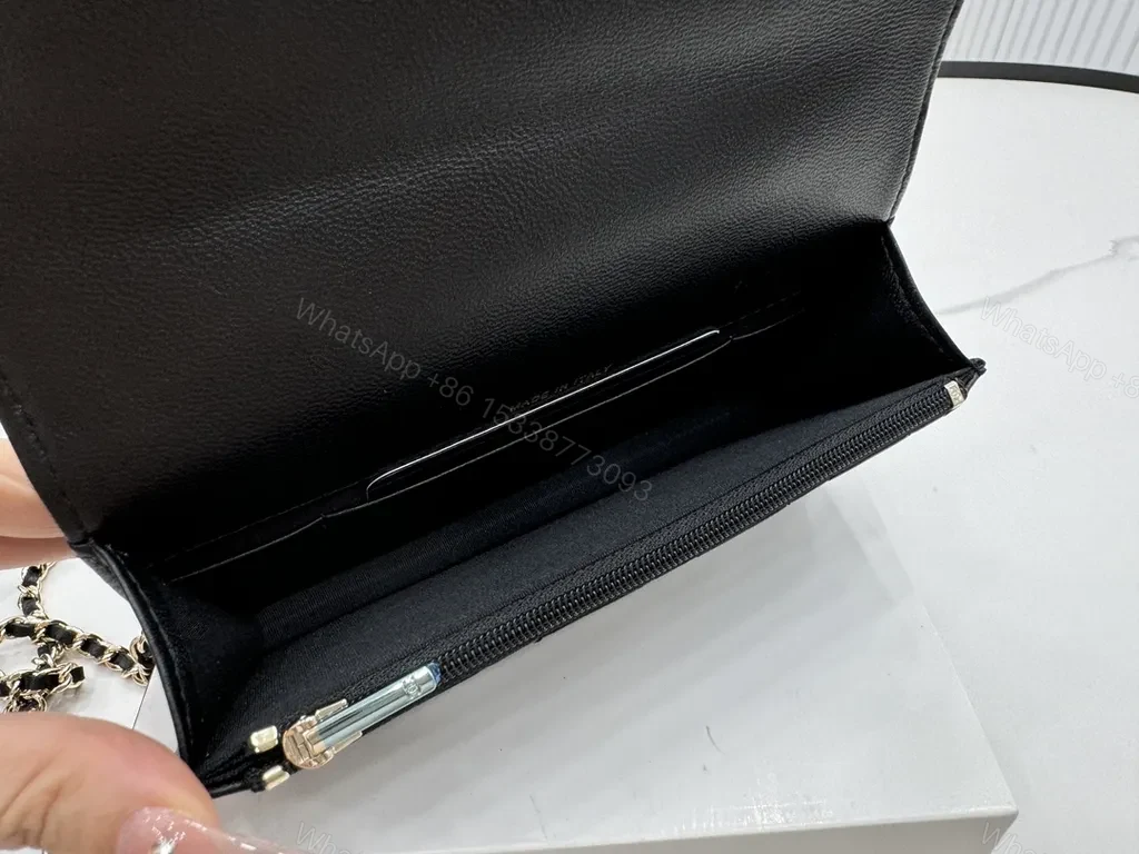 View 7 of Chic Quilted Black Chanel-Style Shoulder Bag