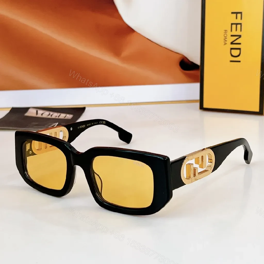 View 5 of White Acetate Square Sunglasses with Gold Accents, Oversized Frame