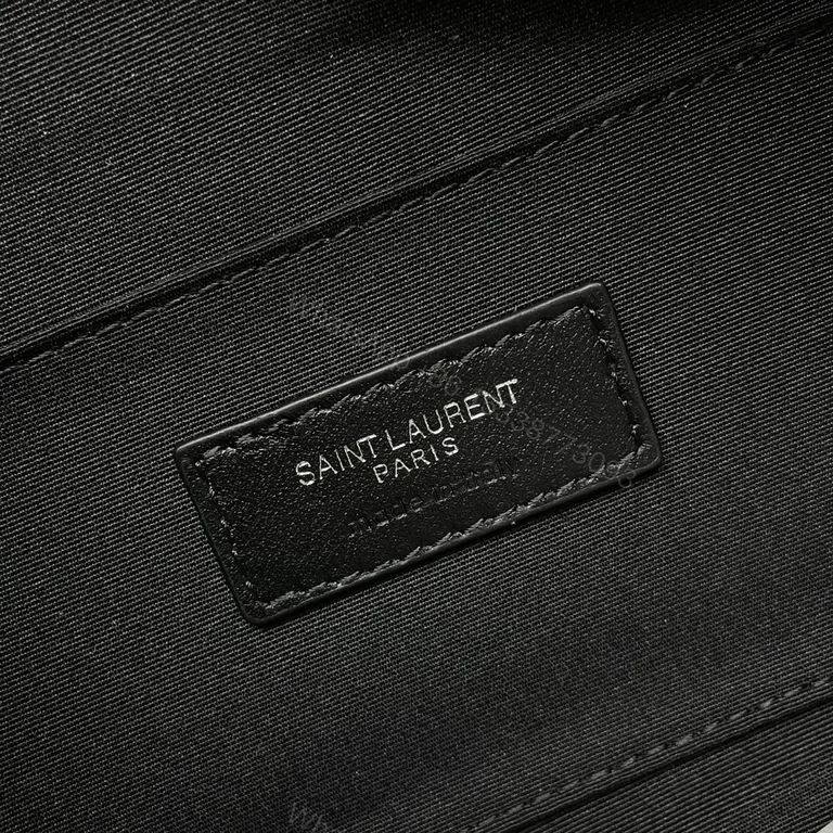 View 6 of Sleek Black Leather Belt Bag with Monogram Accent