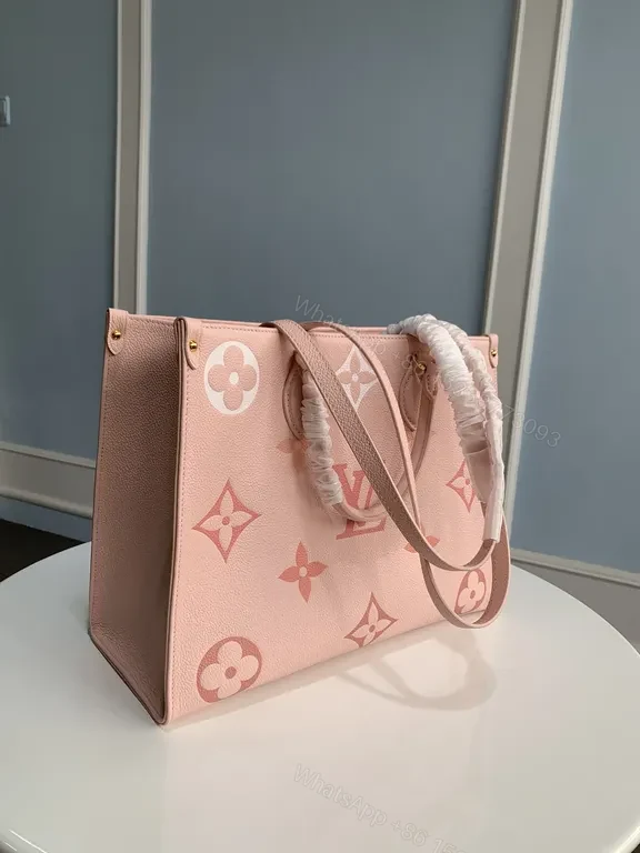 View 2 of Pink Monogram Tote: Modern Luxury Everyday Carry Tote