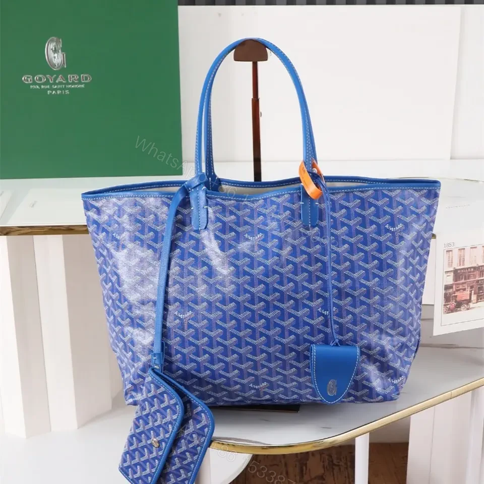 高仿Goyard*STLOUIP6滿印Tote手提袋天藍免檢版小號 — view 1