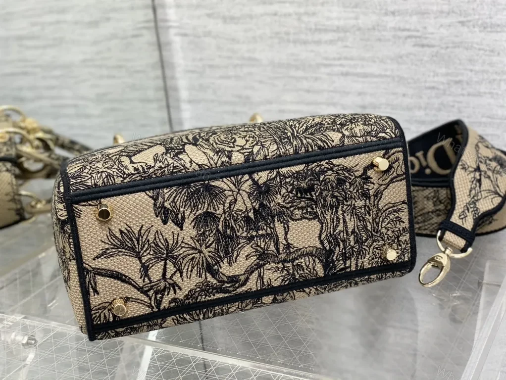 View 3 of Botanical Dior Tote â€” Statement Craft, Everyday Versatility