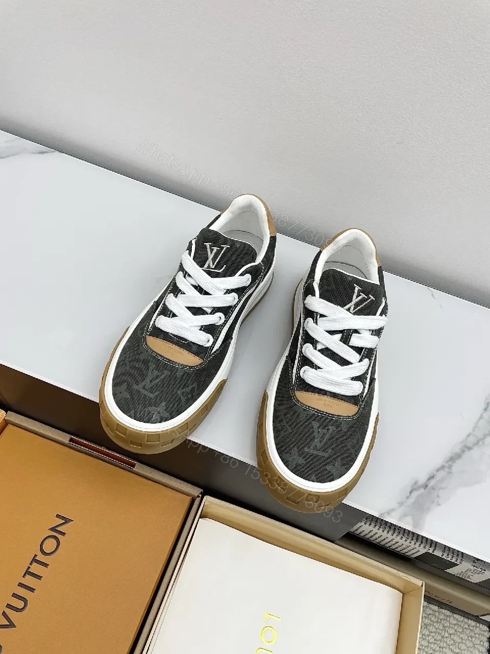 View 5 of Embossed Monogram Sneaker: Luxury Comfort, Durable Style