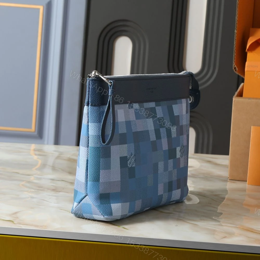 View 4 of Louis Vuitton Pochette Voyage Souple Blue 30Cm M28846