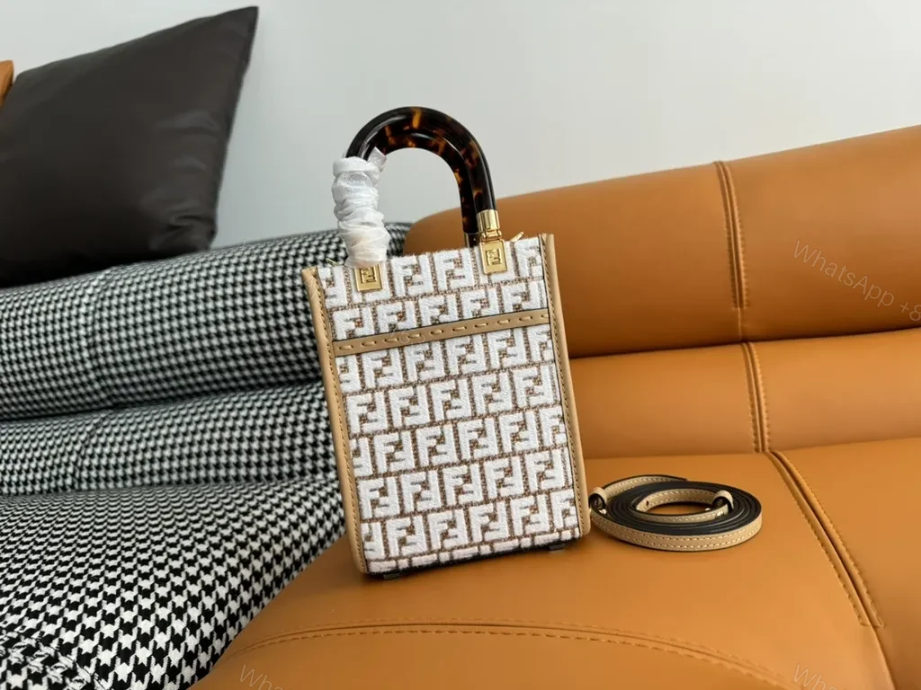 View 4 of Compact Luxury Bag: FF Pattern, Structured, All-Day Versatility