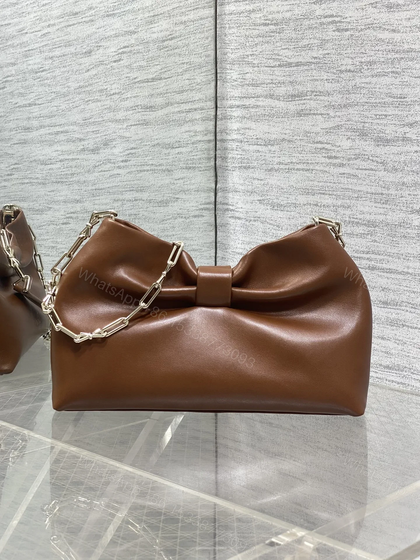View 2 of Dior Bow Bag Small Brown