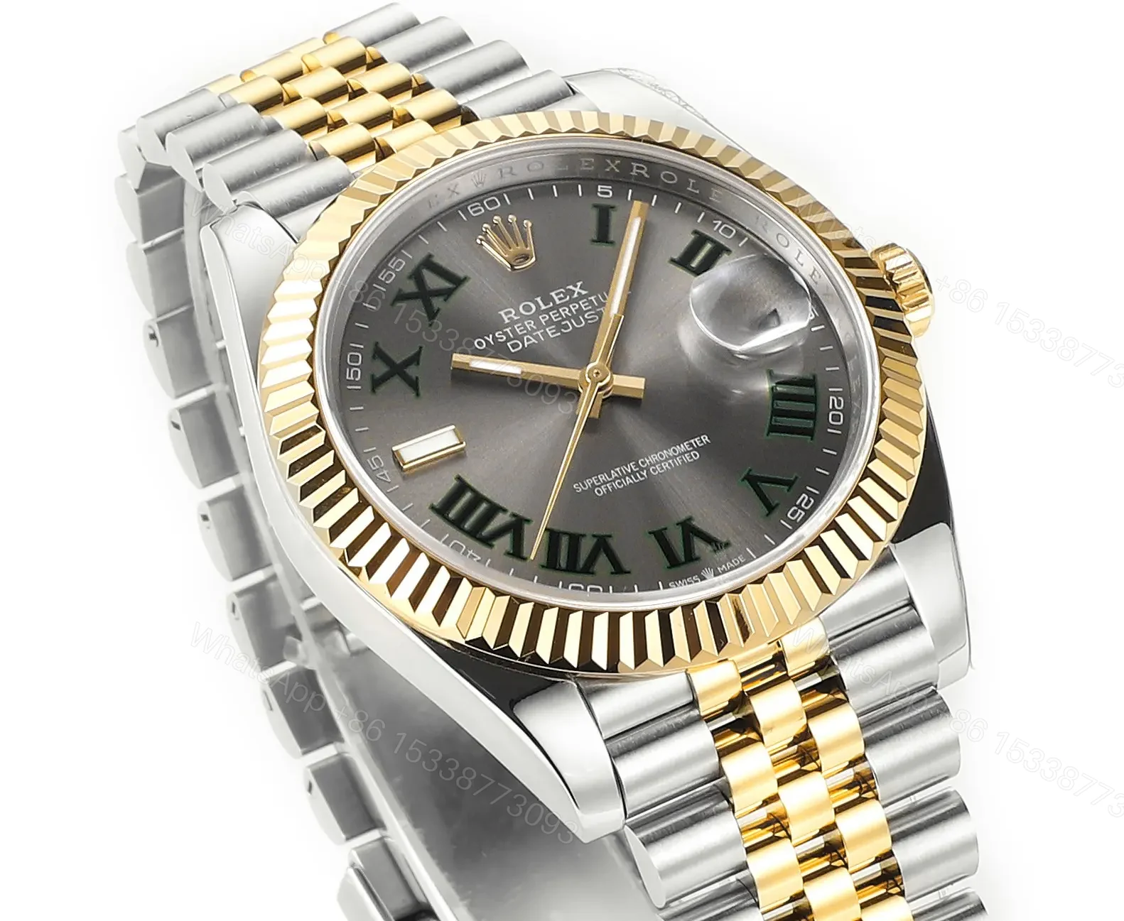 View 3 of WF Factory Clean Factory DDF Classic Grey Two-Tone Watch 41mm