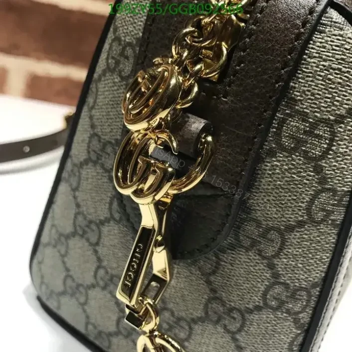 View 16 of Replica Gucci Suede Ophidia Boston Black Duffle Bag GGB092566 With Top Handle 1:1