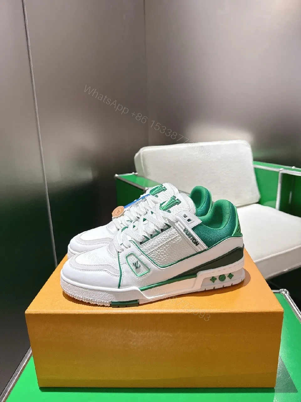View 3 of White Textured Sneaker + Leather + Luxury Streetwear + All-Day Comfort + Trainer