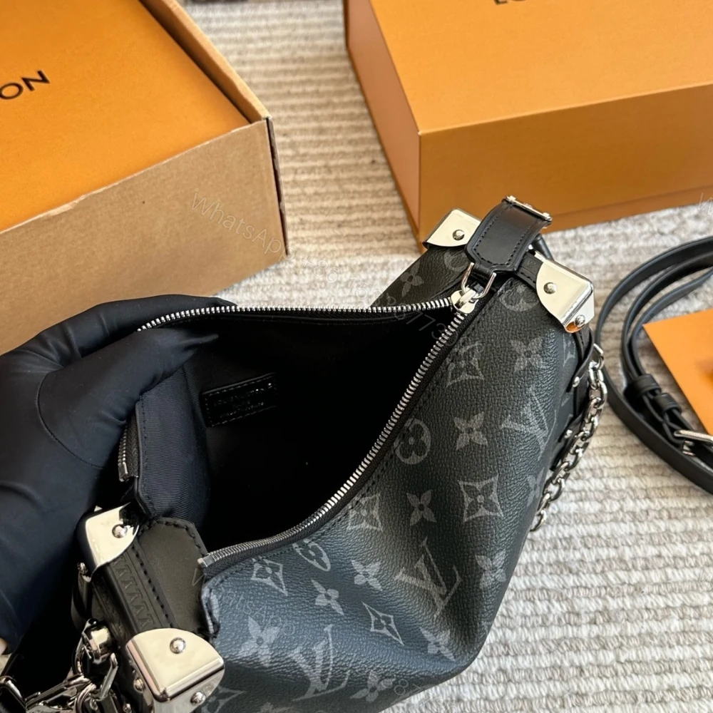 View 8 of Louis Vuitton Side Trunk MM East West Monogram Eclipse 28Cm M26226