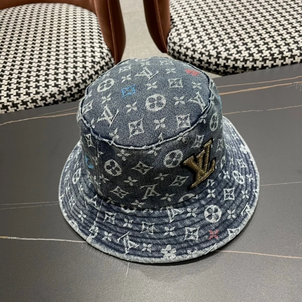 View 3 of LOUIS VUITTON MONOGRAM BUCKET LV LOGO DENIM BLUE