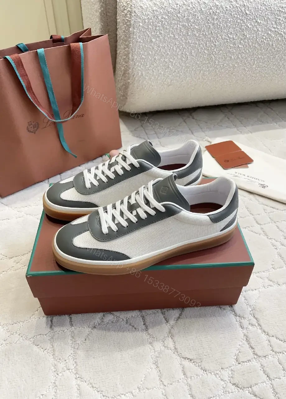 View 2 of Gray LeatherMesh Sneaker Cushioned Comfort Walking Shoes