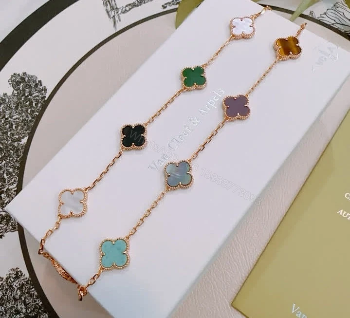 View 5 of Van Cleef & Arpels Replica Alhambra 10 Clover Necklace