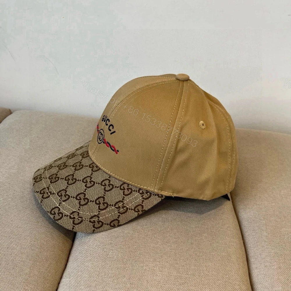 View 2 of Gucci Baseball Cap Web Stripe Brown
