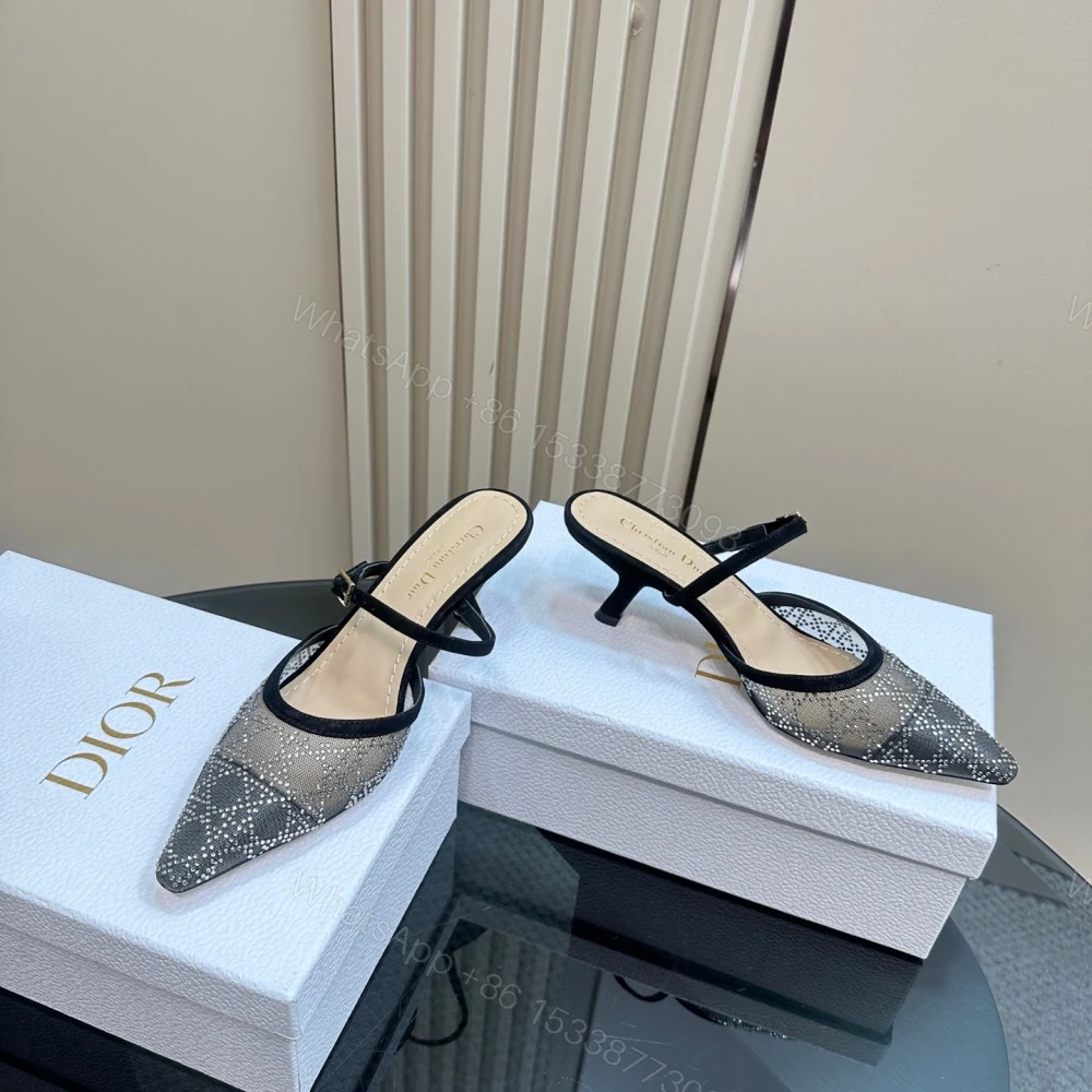 View 5 of 高仿Dior*Capture系列KCV300尖頭塔扣高踭鞋6.5CM黑色免檢版